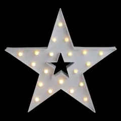 Northlight 15" White Star LED Marquee Wall Sign