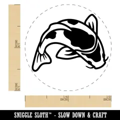 Spotted Koi Fish Self-Inking Rubber Stamp for Stamping Crafting Planners UV