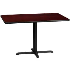 Emma and Oliver 30"x48" Rectangular Laminate Table with 23.5"x29.5" Table Height Base Mahogany