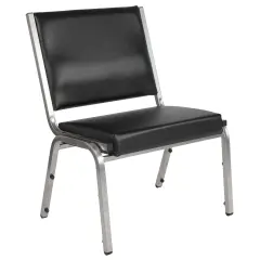Emma and Oliver 1000 lb. Rated Antimicrobial Bariatric medical Reception Chair Black Vinyl