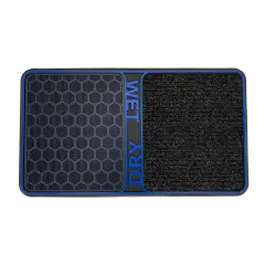 Wet & Dry Shoe Cleaning 18 in. x 32 in. Rectangular Door Mat Blue