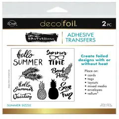 Deco Foil Adhesive Transfer Sheet by Brutus Monroe 5.9"X5.9"-Summer Sizzle