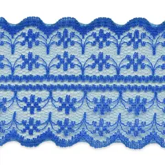 5 Yards of 1 3/4" X 20 Yards of Scarlet Lace Trim | 5 yard cut Royal Blue