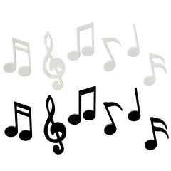 Wrapables Novelty Refrigerator Magnets for Kitchen, Whiteboards, Cabinets, and Lockers (Set of 12) Musical Notes
