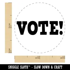 Vote Election Self-Inking Rubber Stamp for Stamping Crafting Planners Orange
