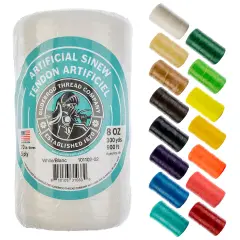 Gudebrod 70lb. 5-Ply Artificial Sinew Thread, 300yd. | Made in USA White