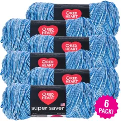 Multipack of 6 - Red Heart Super Saver Yarn-Lapis