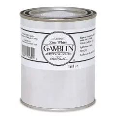Gamblin Artist's Oil Color - Titanium-Zinc White, 16 oz Can