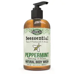 Beessential Natural Body Wash - Peppermint with Honey and Aloe, 8 ounces