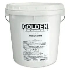 Golden Heavy Body Artist Acrylics - Titanium White, 128 oz Jar