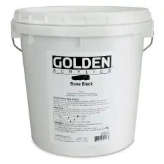 Golden Heavy Body Artist Acrylics - Bone Black, 128 oz jar