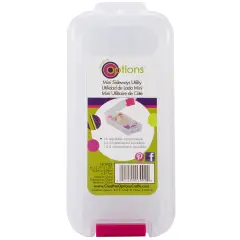 Creative Options Pro Latch Utility Box 1-4 Compartments-6"X2.75"X1.25" Clear W/Magenta