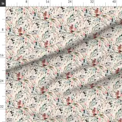 Various Fabrics by the Yard or Fat Quarter Floral Blush Pink Flower Vintage Flowers Girl Rose Botanical Custom Printed Fabric by Spoonflower