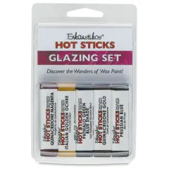 Enkaustikos Hot Sticks Encaustic Paints - Set of 5, Glazing Colors, 13 ml sticks