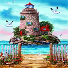 Sunsout Island Lighthouse 1000 pc Jigsaw Puzzle 52620