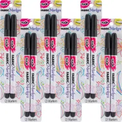 Multipack of 6 - Tulip Writer Fabric Markers 2/Pkg-Black