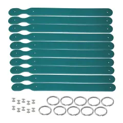 Blank Leather Keychains &ndash; 3/4" Full Grain DIY Kit (10 Pack)-Promotional-Fundraising-Personalized Gifts Jade