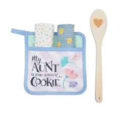 Aunt Smart Cookie Potholder Gift Set