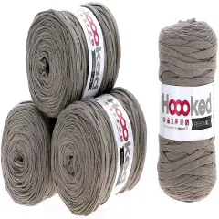 Multipack of 4 - Hoooked Ribbon XL Yarn-Earth Taupe