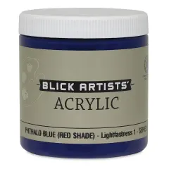 Blick Artists' Acrylic - Phthalo Blue (Red Shade), 8 oz jar