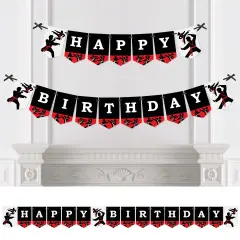 Big Dot of Happiness Karate Master - Martial Arts Birthday Party Bunting Banner - Party Decorations - Happy Birthday