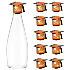 Big Dot of Happiness Orange Grad - Best is Yet to Come - DIY Grad Cap Orange Graduation Party Bottle Topper Decorations - Set of 20