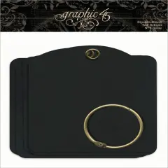 Graphic 45 Staples Square Tag Album 4.5"X5"-Black