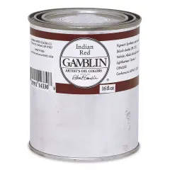 Gamblin Artist's Oil Color - India Red, 16 oz Can