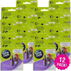 Multipack of 12 - Glue Dots Glue Lines Roll-Clear-1" 200pcs