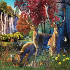 Sunsout Elk Pond 1000 pc Jigsaw Puzzle 42330