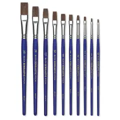 Blick Scholastic Pony Brush Set - Bright, Short Handle, Set of 10