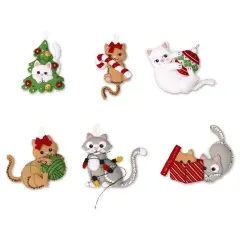 BucillaFrisky Kitties Felt & Sequin Kit Multi