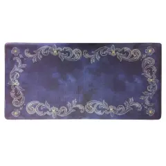 Tuscan Fleur Oversized 20"x39" Anti-Fatigue Embossed Floor Mat Navy Blue