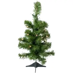 Northlight Pre-Lit Medium Blackwater Fir Artificial Christmas Tree - 18" - Clear Lights Green