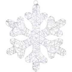 Northlight LED Lighted Twinkle Snowflake Outdoor Christmas Decoration - 23.5" - Cool White