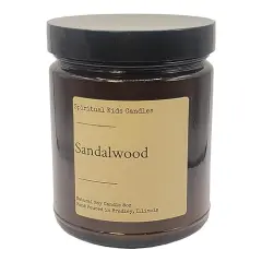 Sandalwood Soy Candle 8oz 30-35 Hours Hand Poured with All Natural Soy Wax and Fragrant/Essential Oils! | Herrbal Scent | Birthday Gift | Wedding Candle