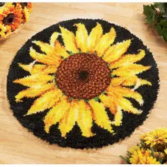 HerrschnersStriking Sunflower Latch Hook Kit Multi