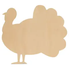 Classic Wood Turkey Cutout, Multiple Sizes, DIY Thanksgiving Party Decor/Craft | Woodpeckers