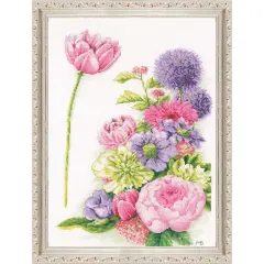 VervacoFloral Cotton Candy Counted Cross-Stitch Kit Multi