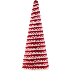 Northlight Candy Cane Swirled Christmas Cone Tree - 10.5" - Red and White