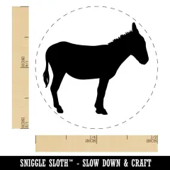 Donkey Silhouette Solid Self-Inking Rubber Stamp for Stamping Crafting Planners Dry Pad (No Ink)