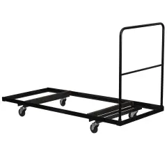 Emma and Oliver Folding Table Dolly for 30''W x 72''D Rectangular Folding Tables Black