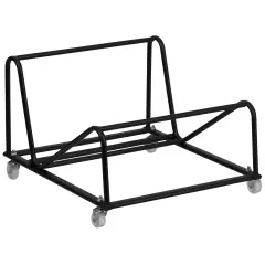 Emma and Oliver Sled Base Stack Chair Dolly Black
