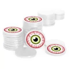 80 Pcs Chocolate Eyeballs Halloween Candy Party Favors Chocolate Coins - White Foil