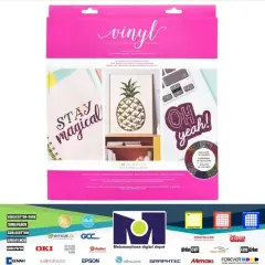 20Sh 12"x12" Holographic Glitter Vinyl Assorted Colors for Craft Projects 350186 by American Crafts