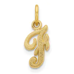 14K Gold Initial F Charm Jewelry FindingKing 16mm Long X 7mm Wide Approx.