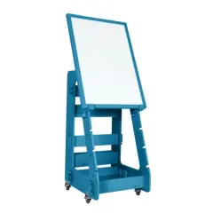 Kids' Standing Art Easel with 4-Level Adjustable Height and Multi-Functional Drawing Board Navy