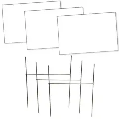3 pack of 23" x 15" Coroplast Blank Yard Signs