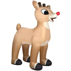 10' Gemmy Airblown Inflatable Giant Rudolph the Red Nose Reindeer Yard Decoration 882543
