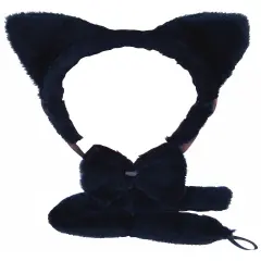 Adult's Black Cat Animal Costume Accessory Set